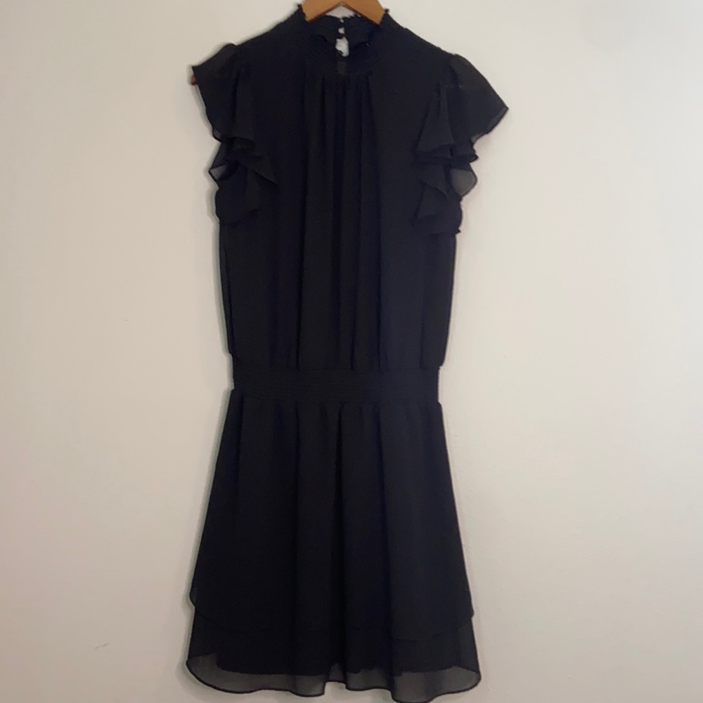 Women’s mock neck black dress medium